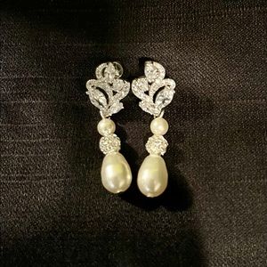 Special Occasion Earrings- Pearl and Rhinestone
